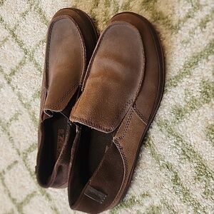 Teva Men’s Clifton Creek Brown Leather Slip On Loafers Size 7.5